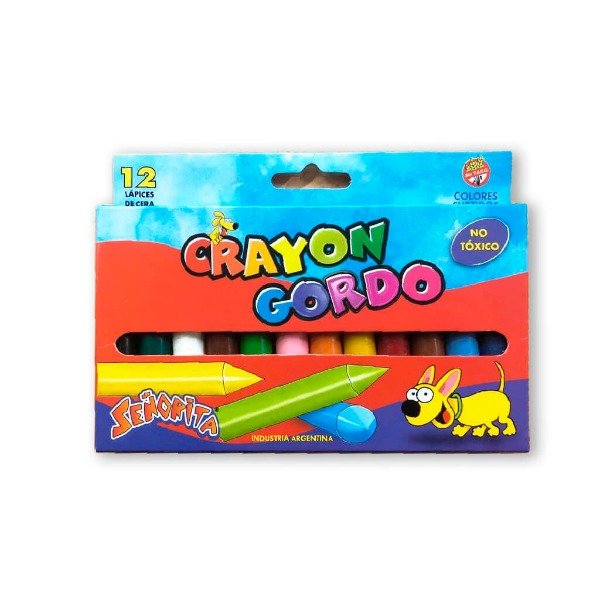 Producto - CRAYON GRUESO SEÑORITA GORDO x12 u