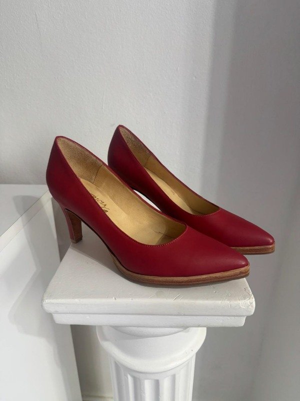 Producto - STILETTOS REINA DE CUERO ROJO