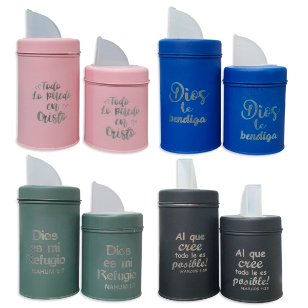 Producto - PROMO Set De Dos Latas De Acero Grabadas (PACK X6 EQUIPOS)