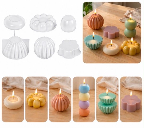 Producto - MOLDE SILICONA FIGURAS APILABLES P/VELA