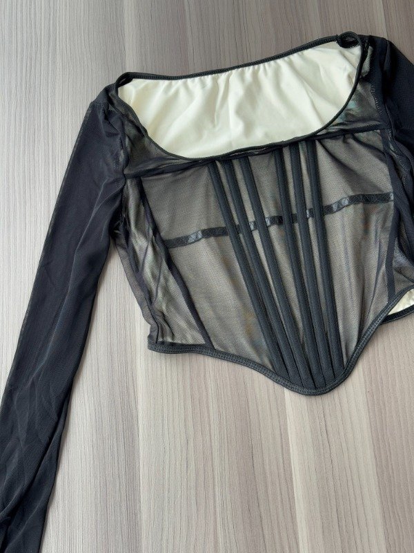 Producto - Corset Chiara con mangas de encaje - 0