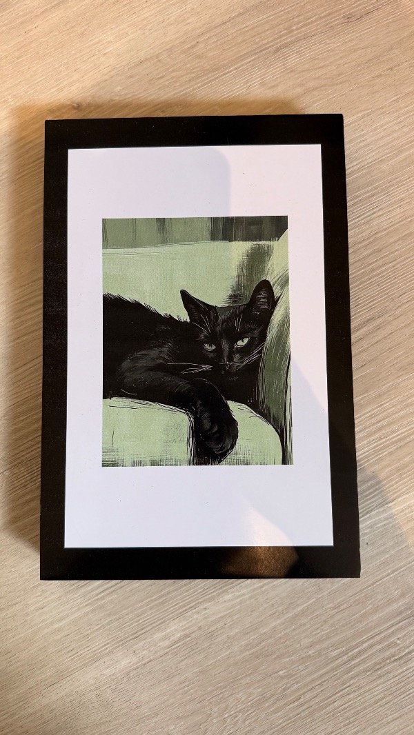 Producto - Cuadro decorativo 20 x 30 cm black cat