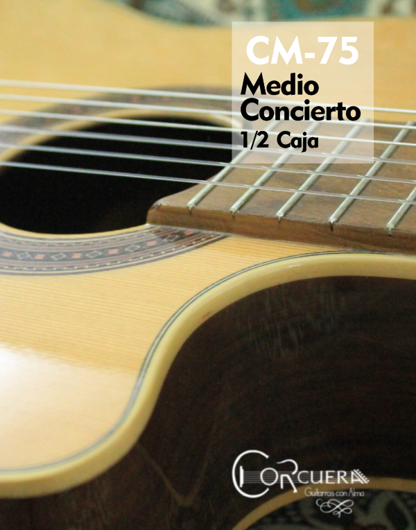 Producto - CM-75 Guitarra Clásica Medio Concierto 1/2 Caja con corte - 4