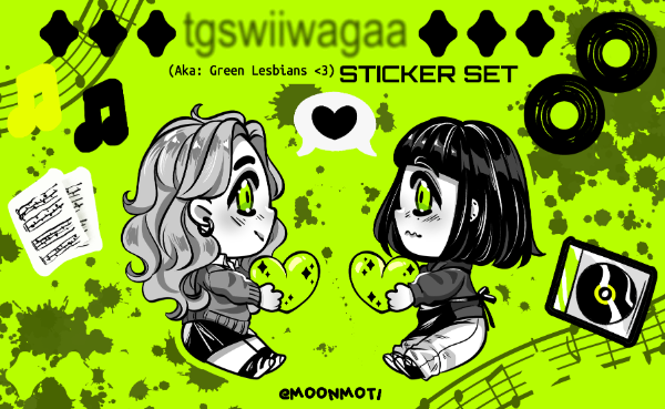 Producto - Sticker Set Green Lesbians
