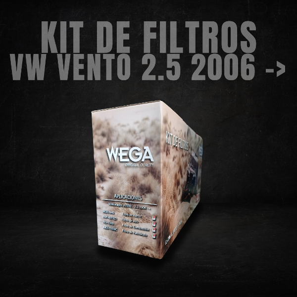 Producto - KIT DE FILTROS WEGA - VOLKSWAGEN VENTO 2.5 2006 EN ADELANTE