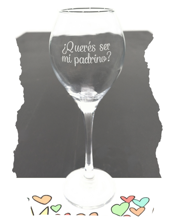 Producto - Copa prestige querés ser mi padrino - querés ser mi madrina