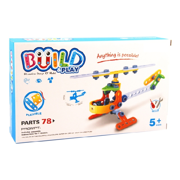 Producto - Build helicóptero para armar 78 piezas