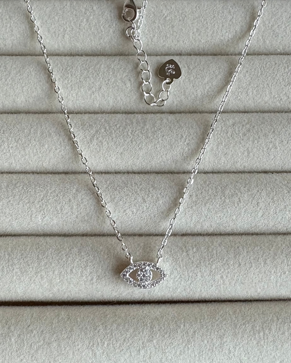 Producto - Cadena con dije ojo protector de plata 925 41-44cm