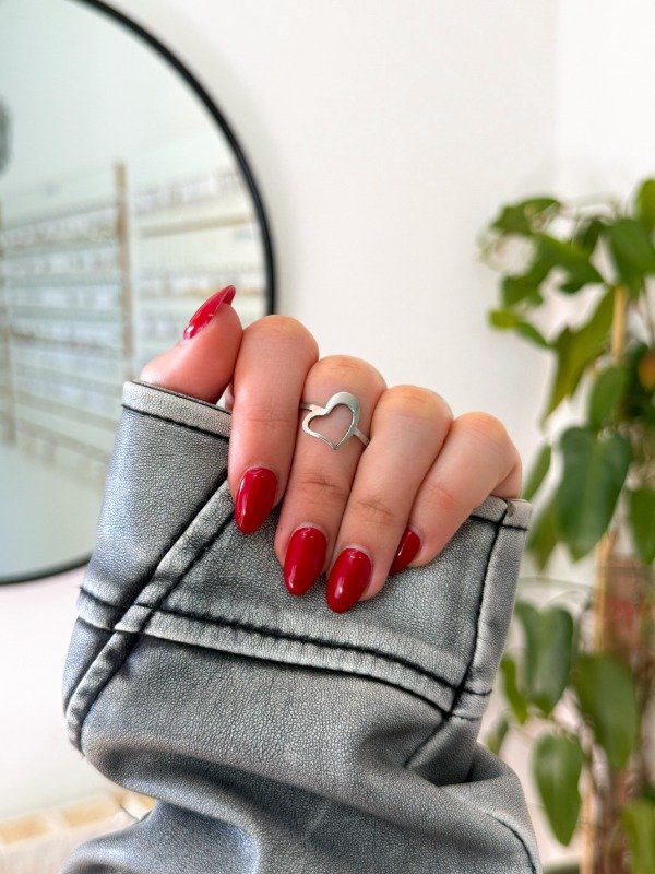 Producto - Anillo acero quirúrgico corazón calado grande