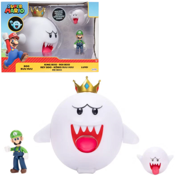 Producto - Super Mario Bros King Boo Vs Luigi Play-Set Glow In The Dark