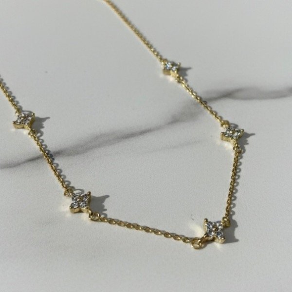 Producto - Collar Choker Trébol Gold