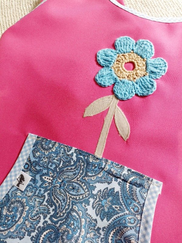 Producto - Guardapolvo Flor celeste