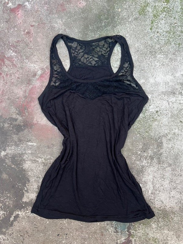 Producto - Musculosa Negra Encaje - T S/M
