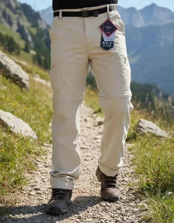 Pantalón desmontable 2 en 1 secado rápido beige — imagen 5
