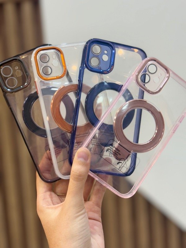 Producto - Funda Transparente de colores con protectores de cámara