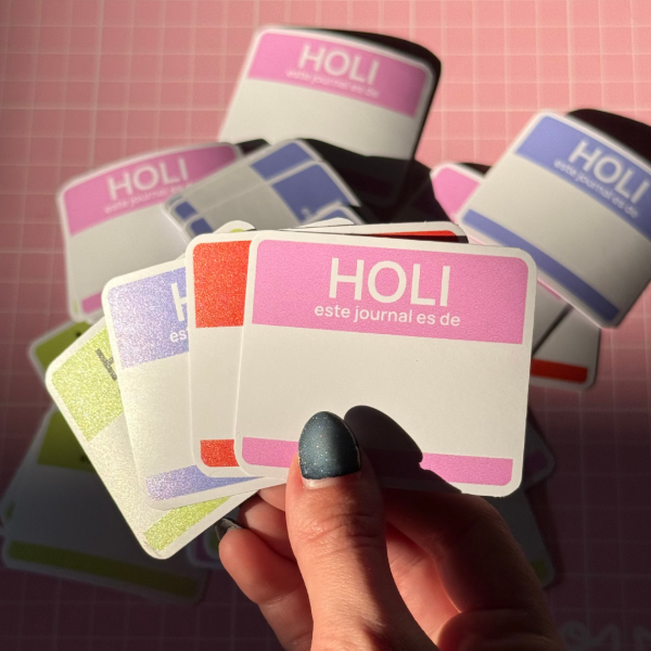 Producto - Stickers Holi, este journal es de - Para personalizar