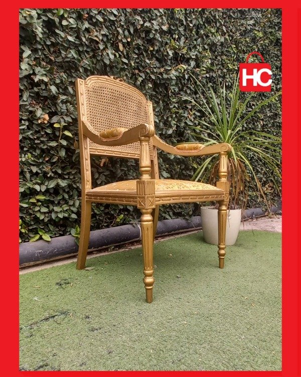 Producto - Juego de comedor antiguo estilo Luis XVI (4 sillas + 2 sillones de cabecera) - 7