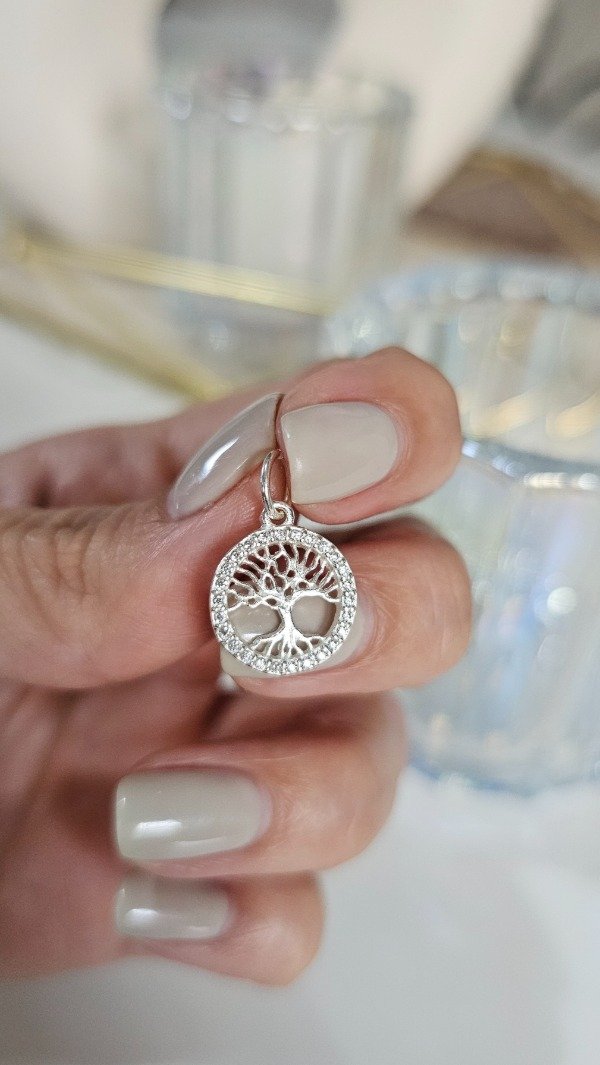 Producto - Dije árbol de la vida con cubic 1,3 cm. Plata