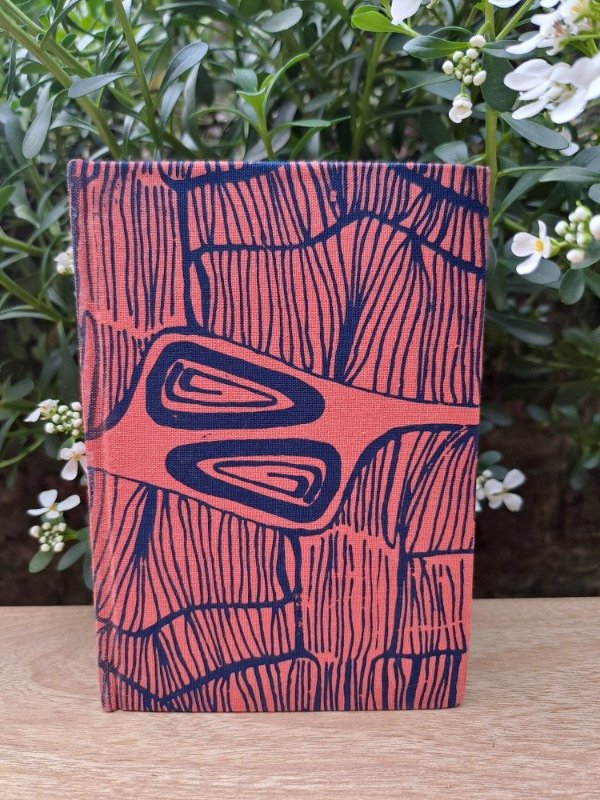 Producto - Cuaderno con tela serigrafiada - lomo recto