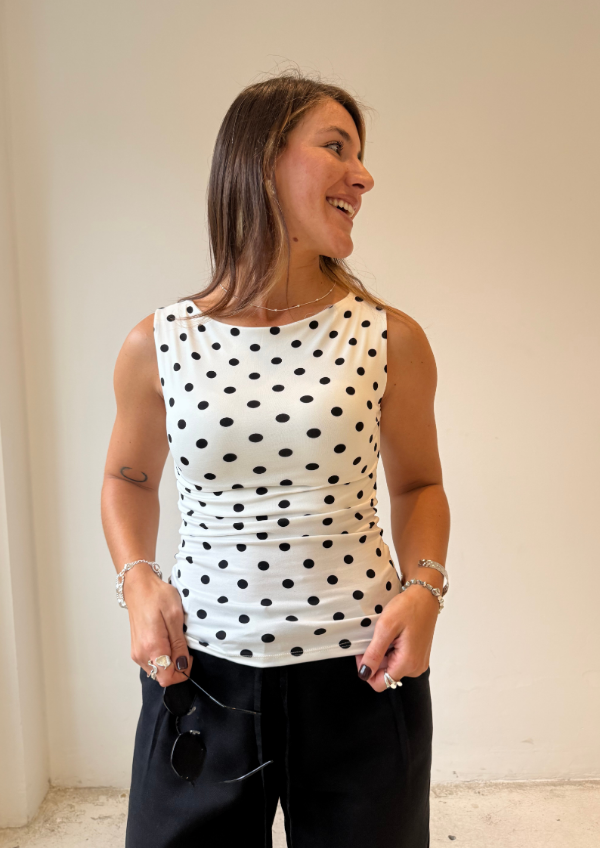 Producto - Musculosa LUNA - Blanco/Negro - 3