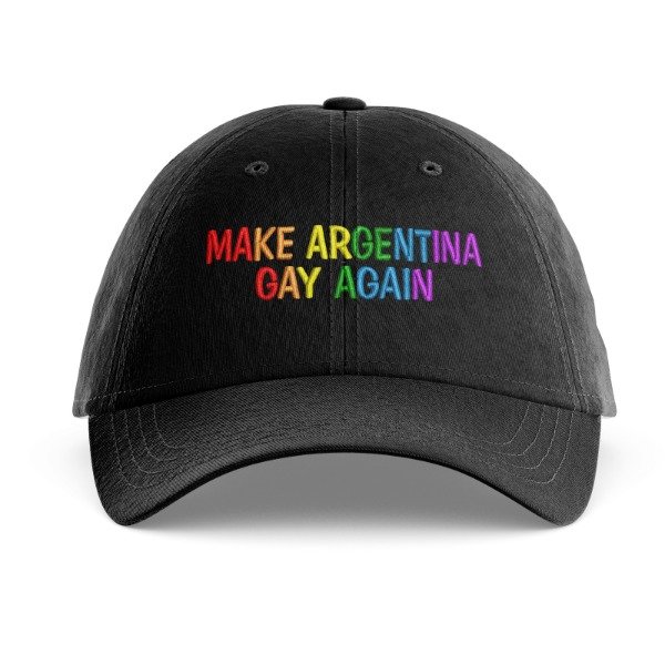 Producto - Gorra Negra Make Argentina Gay Again - Bordado MULTICOLOR - Unisex - OFERTA