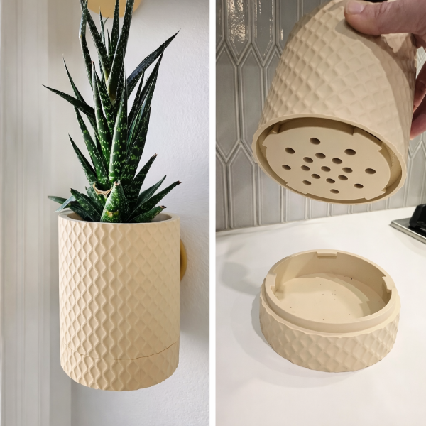 Producto - Maceta de pared mod 04 - Impresa en 3D