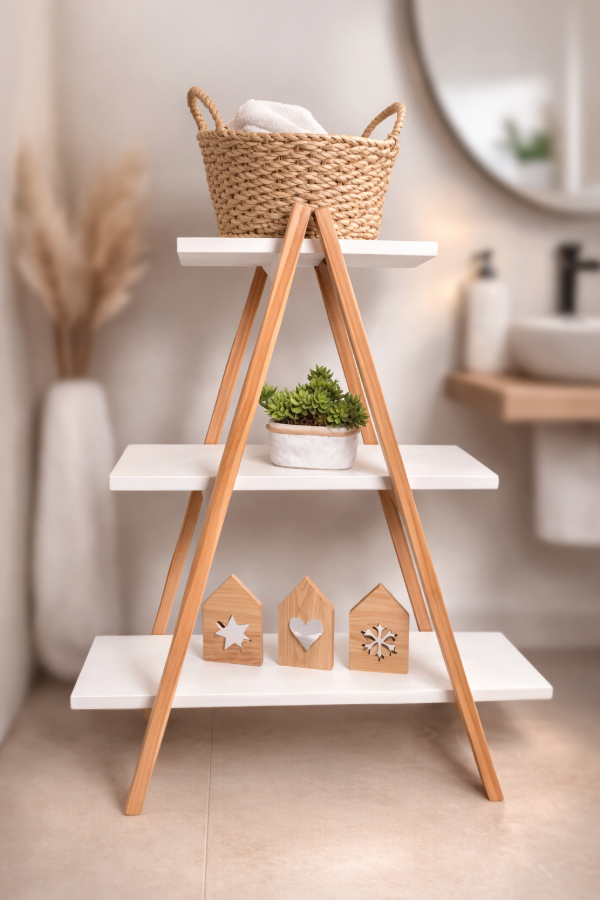 Producto - Escalera x 3 estantes. 80 x 30 mts