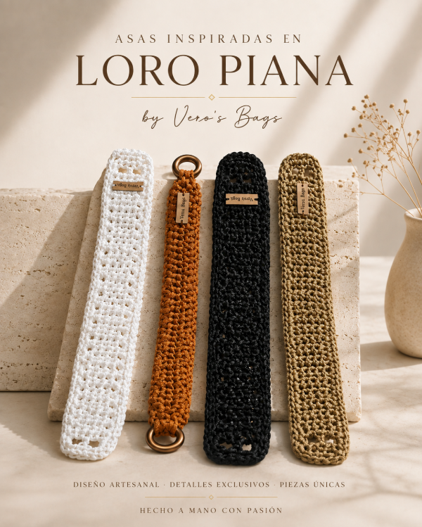 Producto - Asas LORO PIANO by Vero s Bags