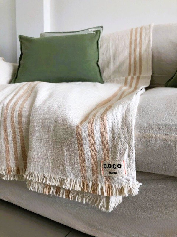 Producto - MANTA RAYAS - BEIGE