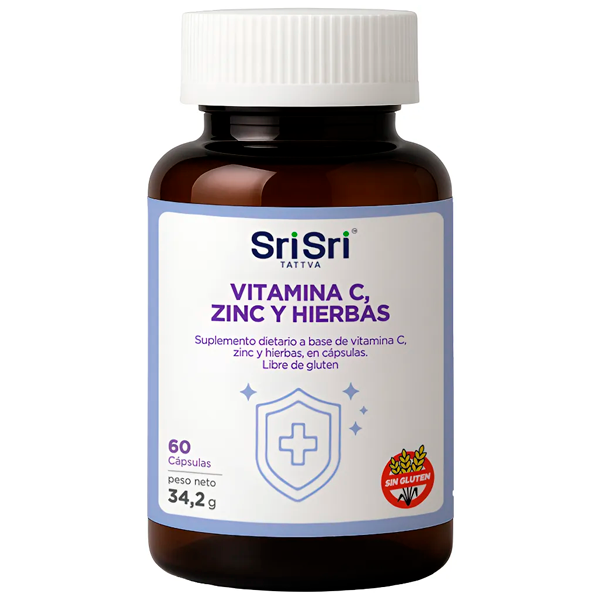 Producto - VITAMINA C, ZINC Y HIERBAS MEJORA INMUNOLÓGICA - SRI SRI