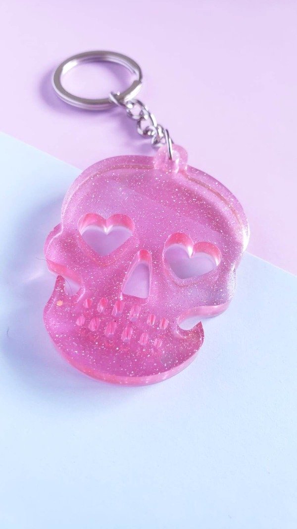 Producto - Llavero skull - Rosa