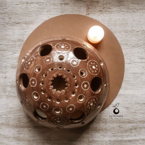 Producto - Fanal para velas con base de madera - 2