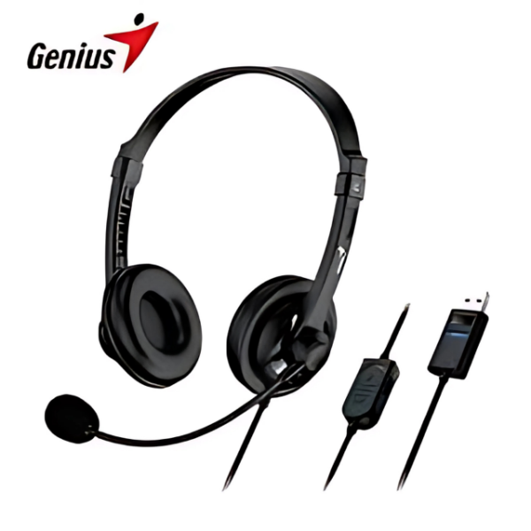 Producto - AURICULARES C/MIC GENIUS HS-230U USB DIGITAL 2.4M