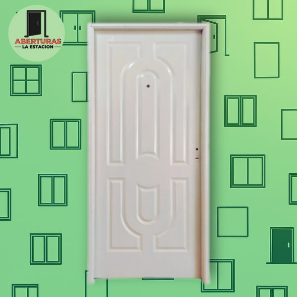 Producto - PUERTA DOBLE CHAPA INYECTADA CIEGA LÍNEA VERONA CLÁSICA BLANCA