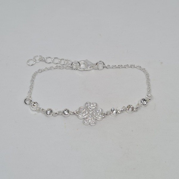 Producto - Pulsera trébol cristal 19cm