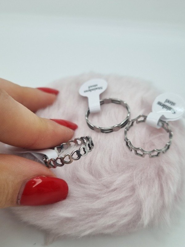 Producto - Anillos acero quirúrgico x3 surt forma plana