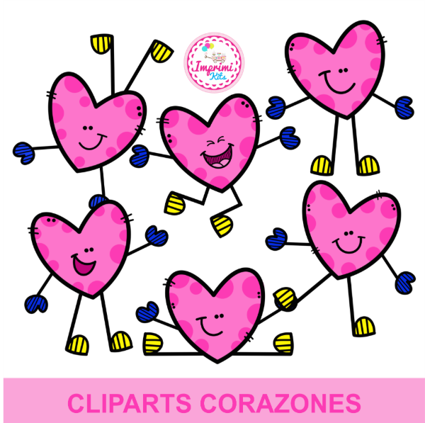 Producto - Kit Cliparts Corazones Imagenes Imprimibles #705