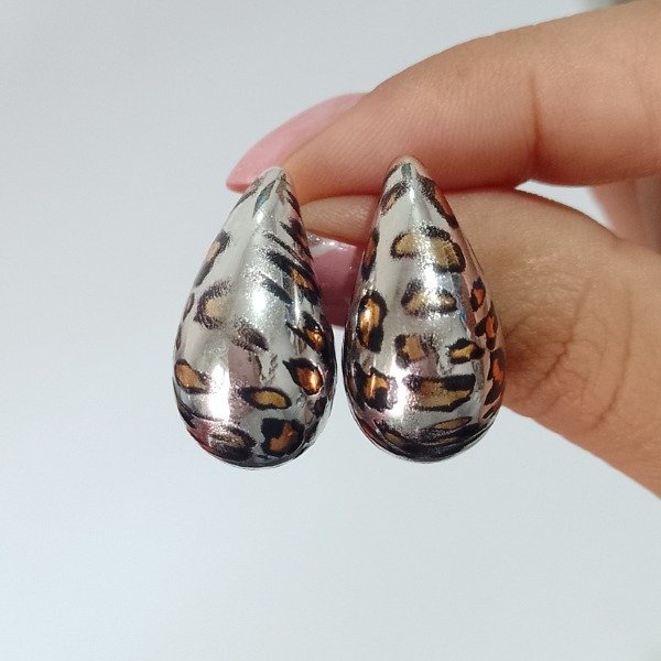 Producto - Aros gota animal print AQ 30122
