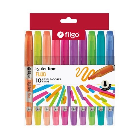 Producto - Resaltador Filgo Lighter Fine x10 flúo