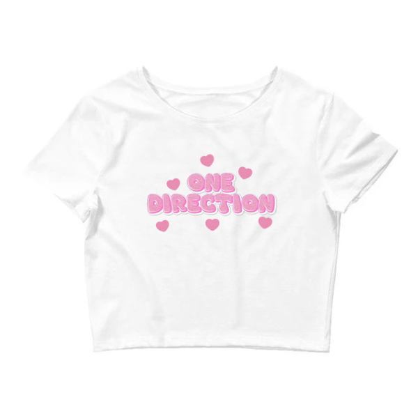 Producto - Baby tee One Direction corazones rosas