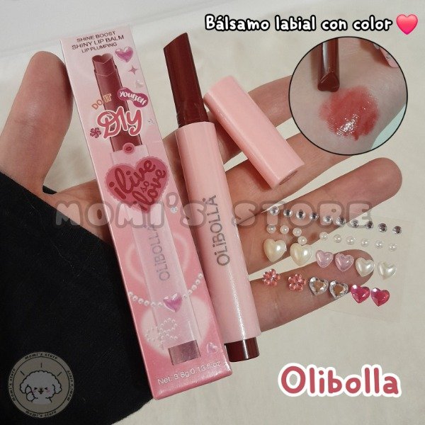 Producto - Bálsamo con color Olibolla "Shine Boost Shiny Lip Balm Lip Plumping"