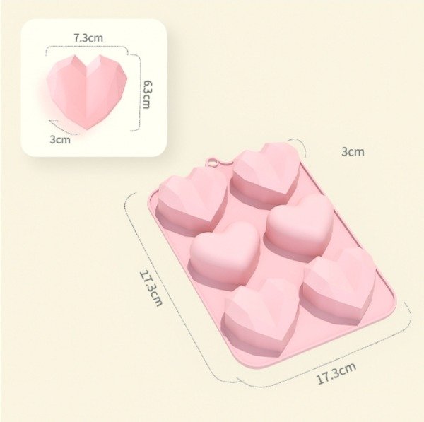 Producto - Molde corazónes diamante y liso