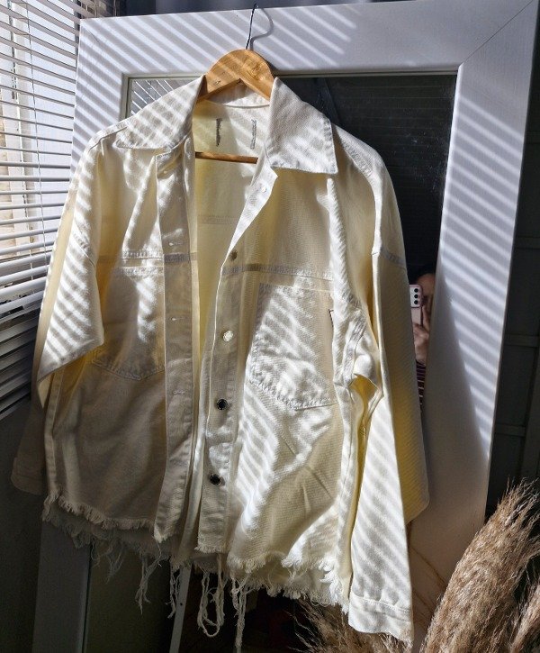 Producto - Maxi campera crema camisaco