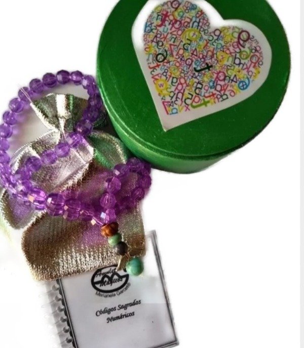 Producto - Japa Mala 45 Cuentas-códigos Sagrados Acrílico facetado +caja+manual mini