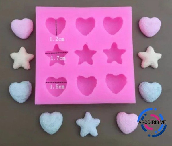 Producto - Molde corazones y estrellas texturados