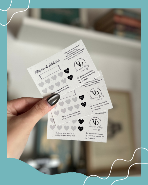 Producto - tarjetas de fidelidad - doble faz - 1