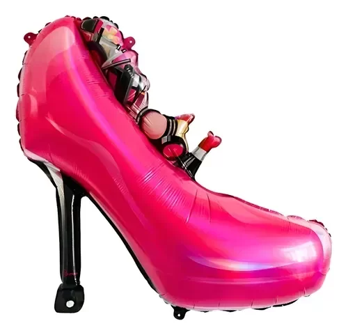 Producto - Siluetas globlos metalizados ZAPATO CON MAQUILLAJE 1mts