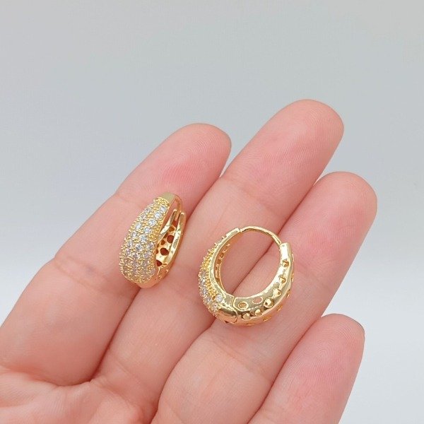 Producto - ARGOLLA DE ACERO DORADO cod A933