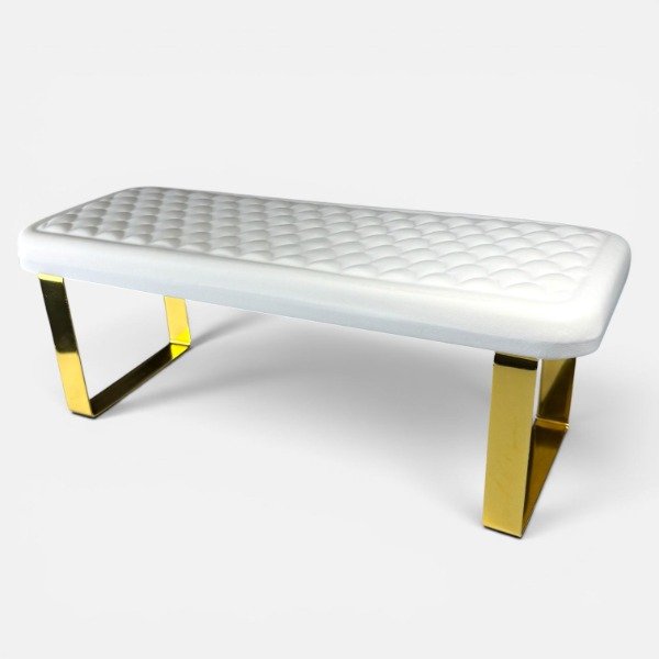 Producto - Apoyamanos Ergonomico Blanco y dorado - City Girl