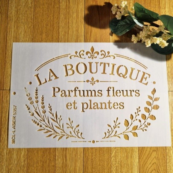 Producto - St 5329 de 20x30 cm Stencil La Boutique